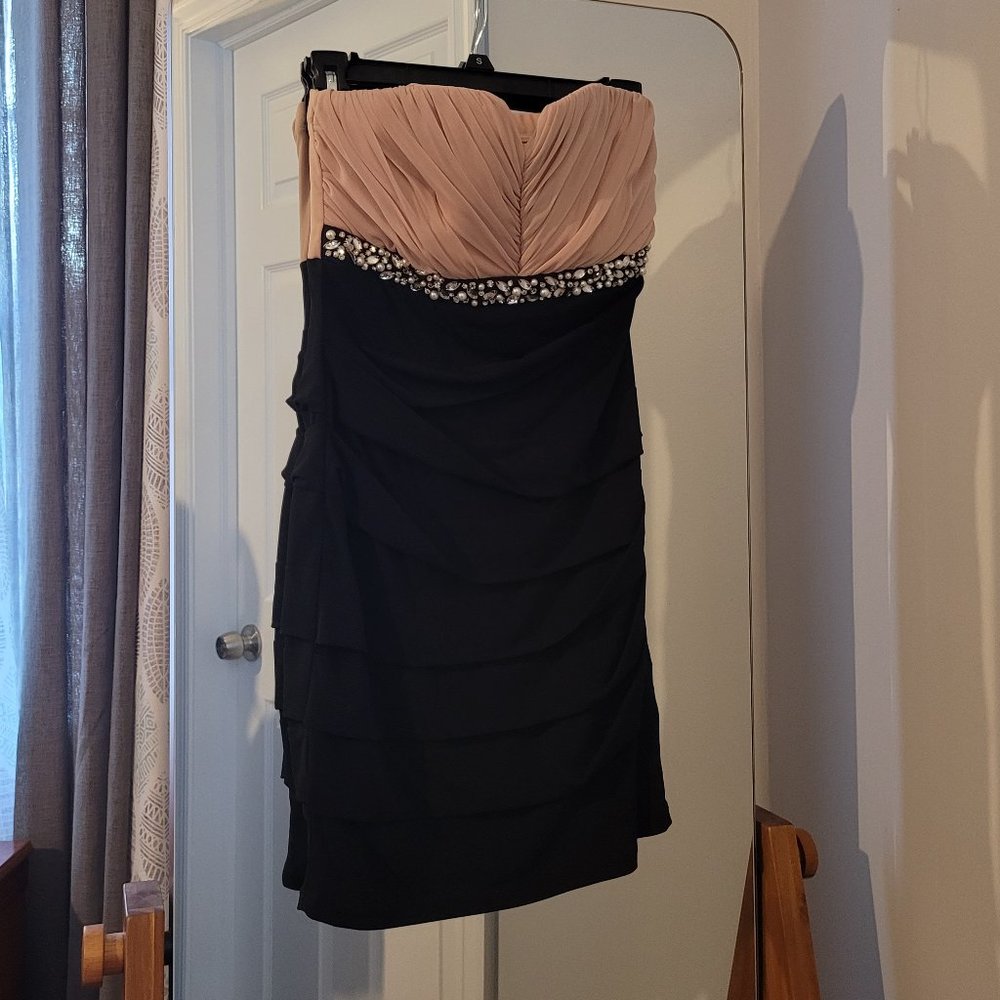 Strapless mini party dress